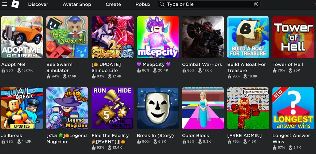 Open Roblox to Play
